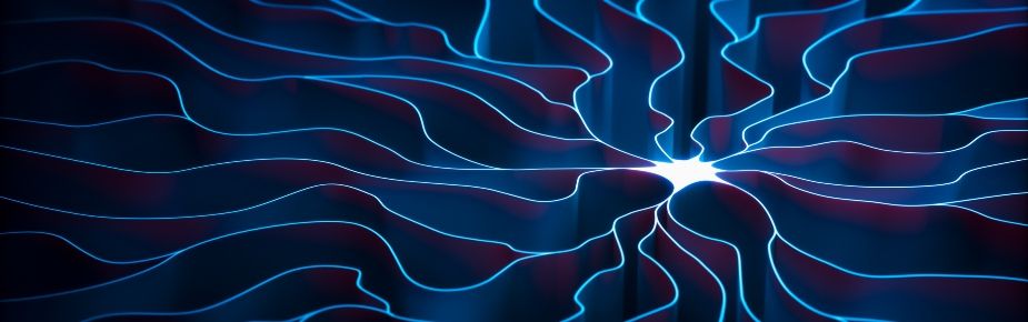 3D illustration. Concept of artificial neuron. The dendrite of an axon