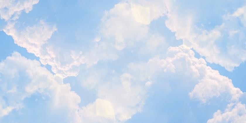 clouds on a sunny blue sky